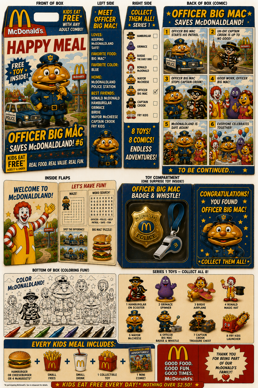 Retro McDonald's collectible toy packaging