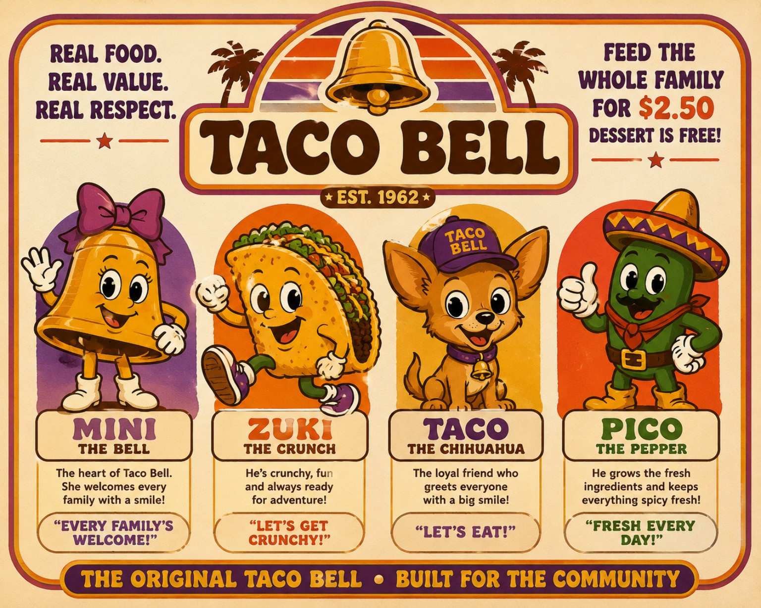 Taco Bell toy catalog billboard