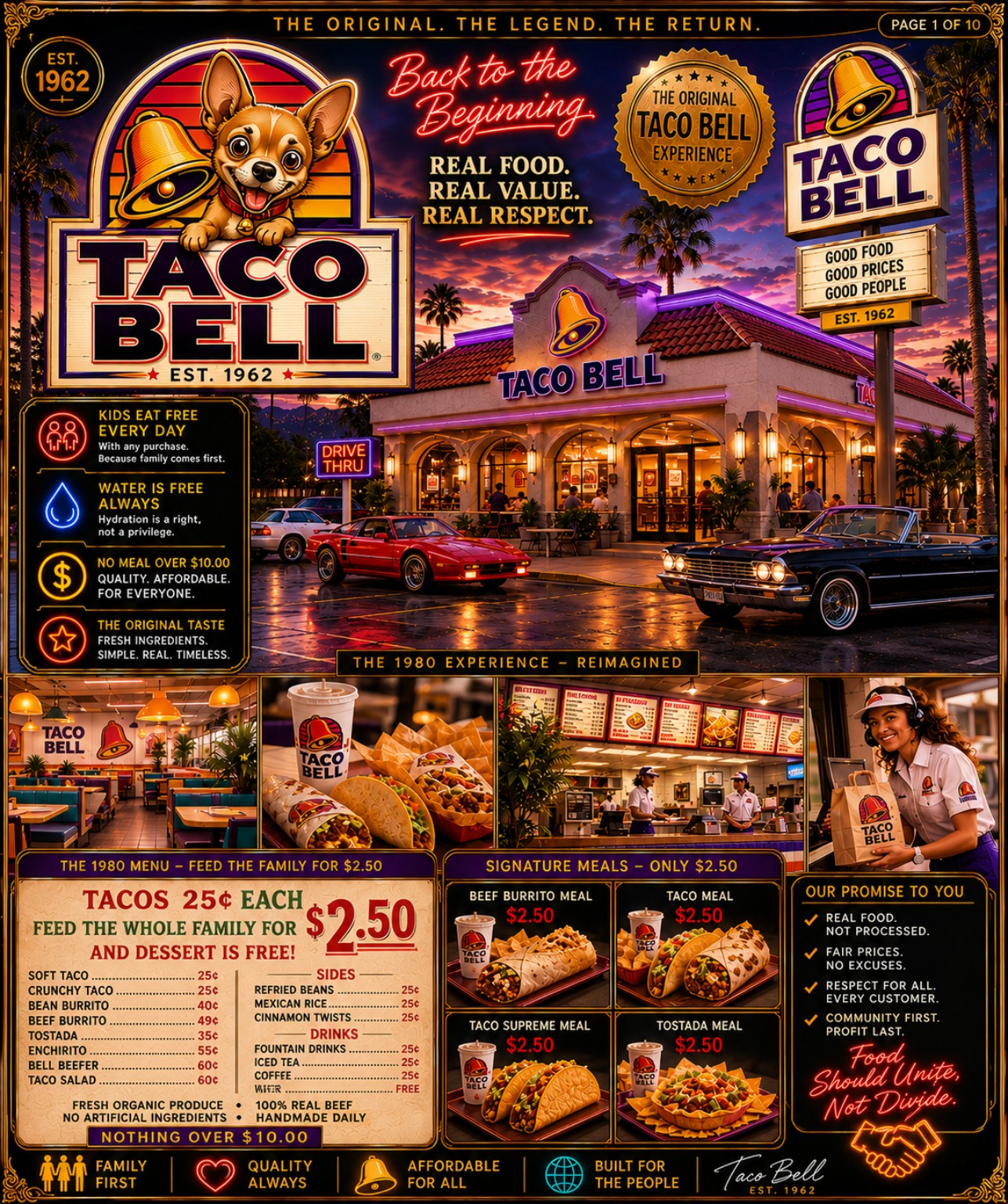 Taco Bell character billboard