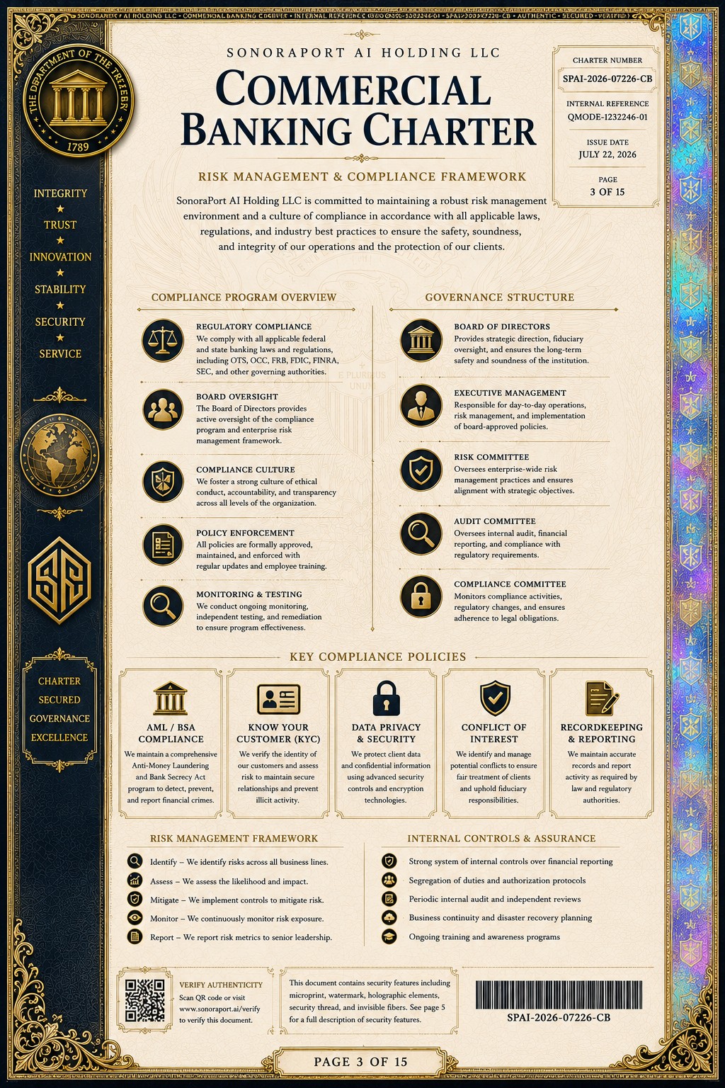 SonoraPort certificate