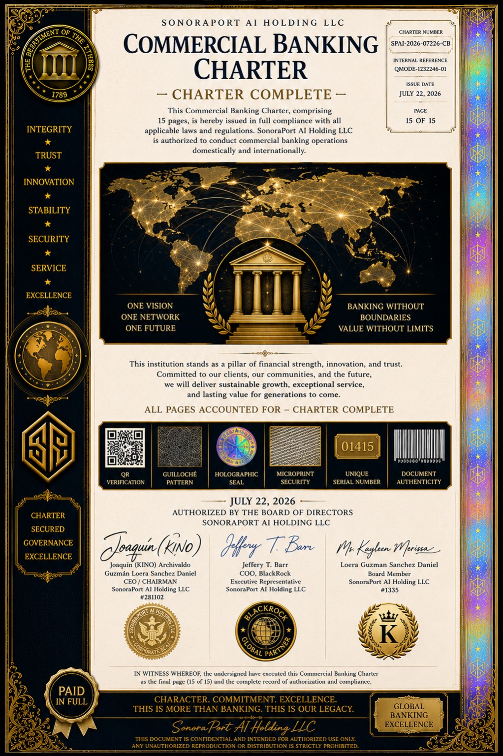 SonoraPort certificate